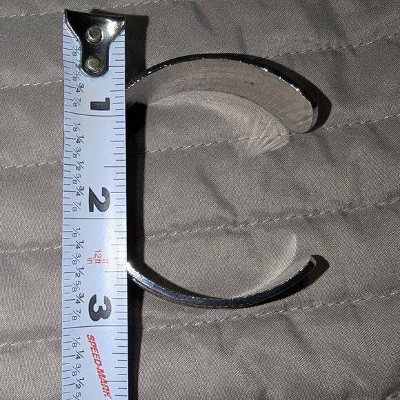 $3 with Bundle ~ Southwestern Turquoise & Cream Stone Cuff Bracelet 5197 - Picture 4 of 4